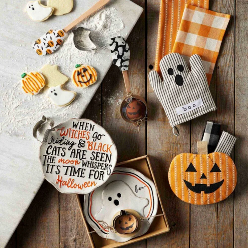 Pumpkin Halloween Oven Mitt and Towel Set/NWT